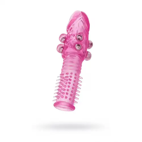 Фото TOYFA Basic Насадка с шариками TOYFA, TPE, розовый, 13,5 см