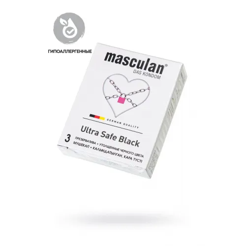 Фото Masculan Презервативы Masculan, ultra 4, ультрапрочные, 19 см, 5,3 см, 3 шт. (Ultra Safe №3)