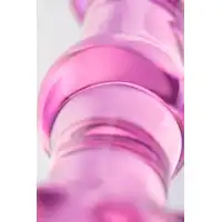 Изображение Sexus Glass Двусторонний фаллоимитатор Sexus Glass, стекло, розовый, 17 см