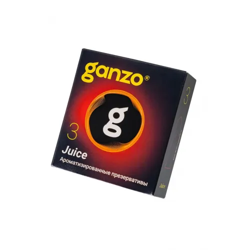 Фото GANZO Презервативы Ganzo, juice, латекс, аромат, 18 см, 5,2 см, 3 шт.