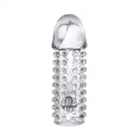 Фото TOYFA Basic Насадка на пенис с дополнительной стимуляцией TOYFA Basic, TPE, прозрачный, 13 см