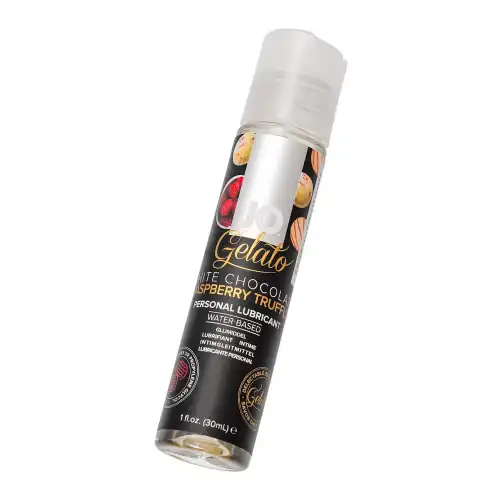 Изображение System JO, США Съедобный лубрикант JO Gelato White Chocolate Raspberry Truffle, белый шоколад и малина, 30 мл