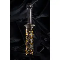 Фото Sexus Glass Двусторонний фаллоимитатор Sexus Glass, стекло, прозрачный, 25 см