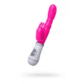 Вибратор с клиторальным стимулятором A-Toys by TOYFA Bubbly, TPE, розовый, 20 см