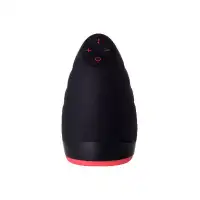 TOYFA Basic Перезаряжаемый мастурбатор Lava с подогревом, силикон, черный, 13 см (в пакете)
