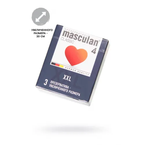 Фото Masculan Презервативы Masculan Classic 4, 3 шт. Увеличенного размера (XXL) розового цвета