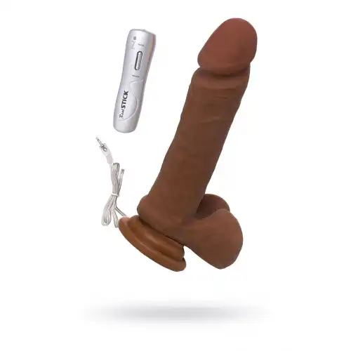Изображение RealStick Elite by TOYFA Реалистичный ротатор на присоске RealStick Elite Mulatto Mr. Diaz, TPR, коричневый, 16 см
