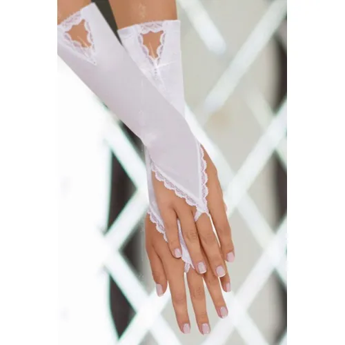 Изображение SoftLine Collection, Польша Перчатки атласные короткие SoftLine Collection, белый, S/L