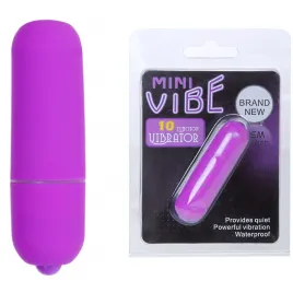 Вибропуля Mini Vibe фиолетовая с 10 функциями вибрации