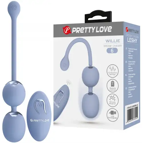 Фото Pretty Love, Китай Вагинальные шарики с вибрацией Pretty Love Willie с пультом ДУ сиреневые