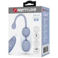 Фото Pretty Love, Китай Вагинальные шарики с вибрацией Pretty Love Willie с пультом ДУ сиреневые
