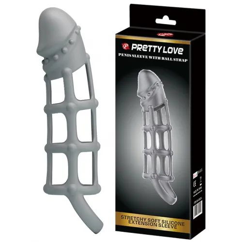Изображение Pretty Love, Китай Cиликоновая насадка с петлёй на мошонку Pretty Love Penis Sleeve