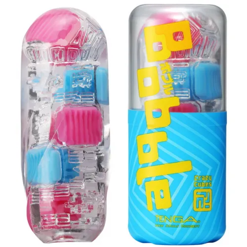 Фото Tenga, Япония Tenga Bobble Crazy Cubes - Мастурбатор нереалистичный, 14 см (прозрачный)