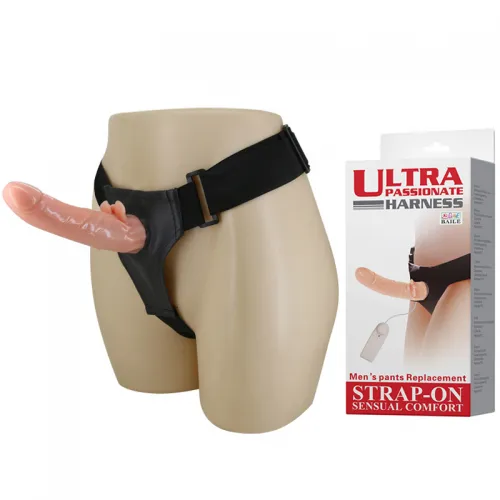 Фото Baile, Китай Страпон с клиторальным отростком и ротацией Ultra Harness 20 см