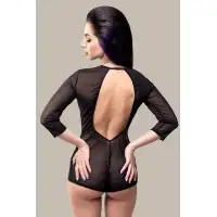Фото Waname Apparel Эротический комбинезон Waname Preciosity с рукавами ¾ черный (42-44) в пакете
