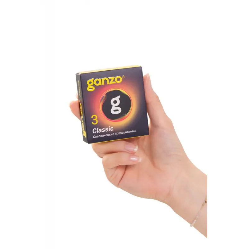 Фото Ganzo, Великобритания Презервативы Ganzo Classic, классические, с обильной смазкой, латекс, 18,5 см, 3 шт