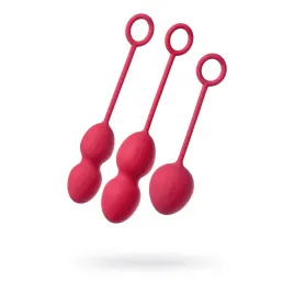 Набор вагинальных шариков Svakom Nova, силикон, красный, (49,75,95 гр)