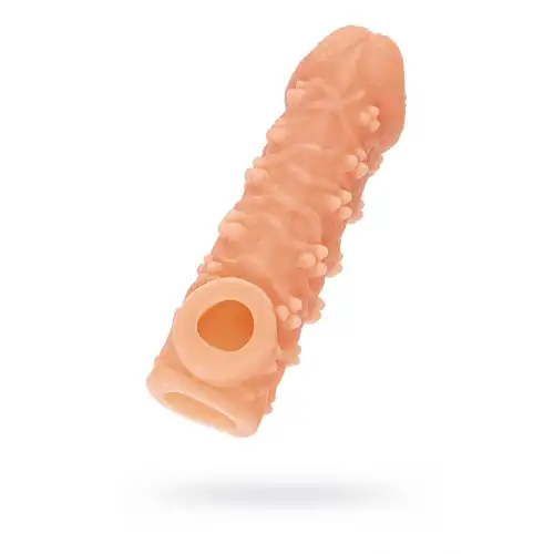 Изображение KOKOS Насадка реалистичная KOKOS COCK SLEEVE 009-M с дополнительной стимуляцией, TPE, телесная, 15.6 см