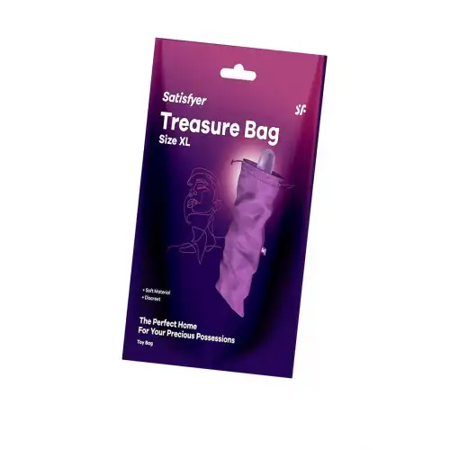Мешочек Satisfyer Treasure Bag для хранения игрушек XL, фиолетовый, 39*19 см — купить в Минске Фото Мешочек Satisfyer Treasure Bag для хранения игрушек XL, фиолетовый, 39*19 см
