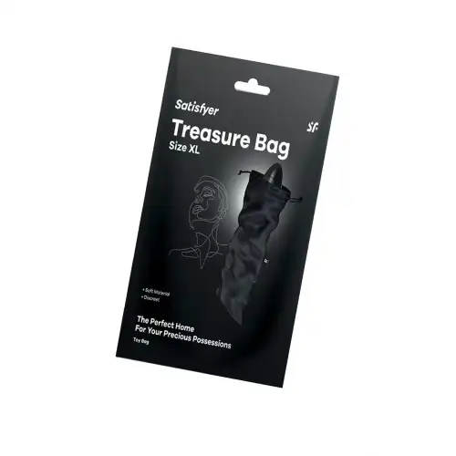 Фото  Мешочек Satisfyer Treasure Bag для хранения игрушек XL, черный, 39*19 см