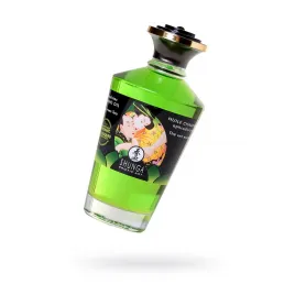 Масло массажное для тела Shunga «Экзотический зеленый чай» (Exotic Green Tea), разогревающее, 100мл.