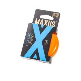 Презервативы Maxus Classic, классические, латекс, железный кейс, 3 шт.