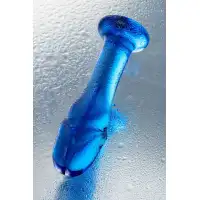 Изображение Sexus Glass Анальный фаллоимитатор Sexus Glass, стекло, синий, 13 см