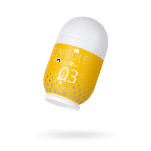 Фото MensMax Мастурбатор нереалистичный MensMax CAPSULE 03 Kanoko, TPE, желтый, 8 см