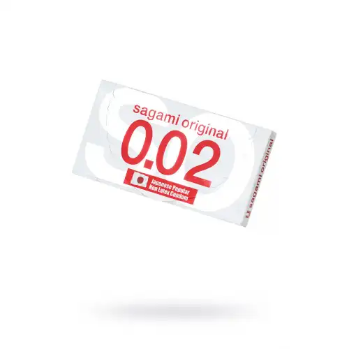 Фото Sagami, Япония Презервативы Sagami, original 0.02, полиуретан, ультратонкие, гладкие, 19 см, 5,8 см, 2 шт.