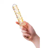 Фото Sexus Glass Двусторонний фаллоимитатор Sexus Glass, стекло, прозрачный, 25 см