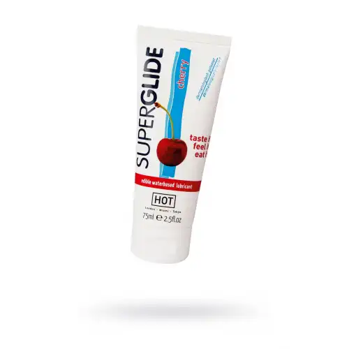 Изображение Hot Productions, Австрия Съедобная смазка на водной основе HOT Superglide для орального секса со вкусом вишни, 75 мл