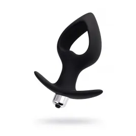 Анальная вибровтулка-расширитель POPO Pleasure by TOYFA Cordis M, силикон, черная, 14 см, Ø 5,5