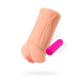 Мастурбатор реалистичный KOKOS ELEGANCE.001 с вибрацией, TPR, телесный, 16 см