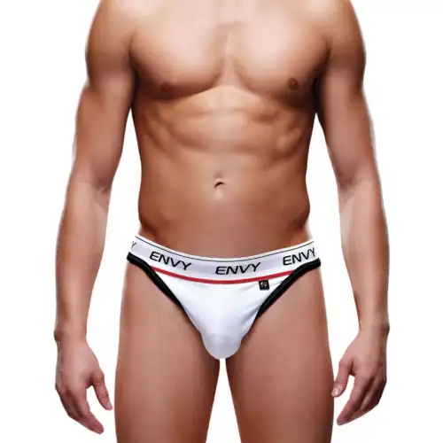 Фото  Мужские трусы-тонги на широкой резинке Envy белые M/L