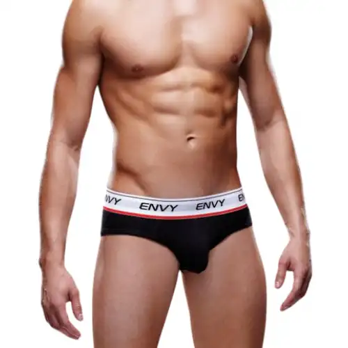 Фото  Мужские трусы-брифы на широкой резинке Envy черные S/M