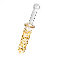 Фото Sexus Glass Двусторонний фаллоимитатор Sexus Glass, стекло, прозрачный, 25 см
