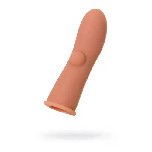Фото KOKOS Насадка реалистичная KOKOS EXTREME SLEEVE с имитацией пирсинга, TPE, телесная, 14.7 см