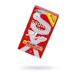 Презервативы Sagami, xtreme, feel long, латекс, 19 см, 5,2 см, 10 шт.