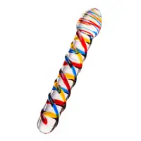 Фото Sexus Glass Двусторонний фаллоимитатор Sexus Glass, стекло, прозрачный, 19,5 см
