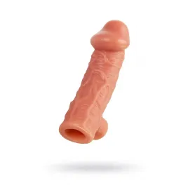 Насадка реалистичная KOKOS COCK SLEEVE 001-M с дополнительной стимуляцией, TPE, телесная, 15.6 см