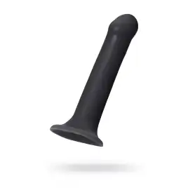 Ремневой нереалистичный страпон на присоске Strap-on-me, L, силикон, черный, 19 см