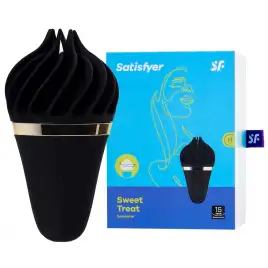 Вращающийся стимулятор Satisfyer Sweet Treat черный