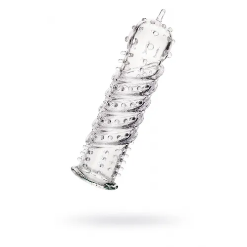 Фото A-toys by TOYFA Насадка на пенис A-Toys by TOYFA Kors, TPR, прозрачный, 15,3 см