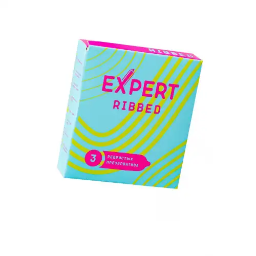 Изображение  Презервативы EXPERT Ribbed, ребристые, 3шт.