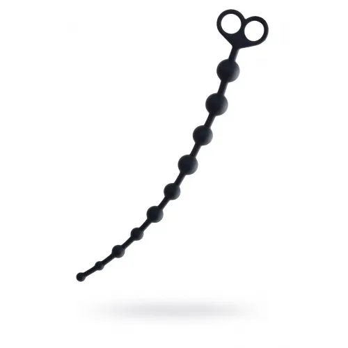 Изображение POPO Pleasure by TOYFA Анальные бусы POPO Pleasure by TOYFA Cephei, водонепроницаемые, силикон, черные, 33,5 см, Ø 2,4 см