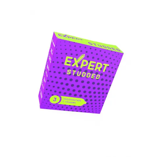 Фото  Презервативы EXPERT Studded, облегающие, точечные,  3 шт.