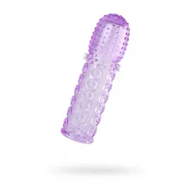 Насадка на пенис рельефная TOYFA Basic, TPE, фиолетовый, 13,5 см