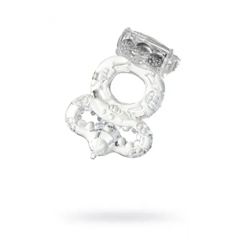 Изображение TOYFA Basic Виброкольцо на пенис TOYFA Basic, TPE, прозрачный