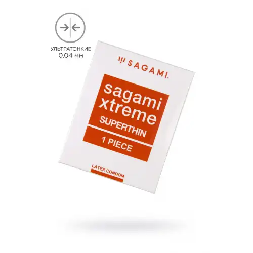 Фото Sagami, Япония Презервативы Sagami,xtreme superthin 0,04 , латекс, 18,5 см, 5,2 см, 1 шт.