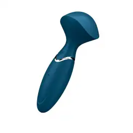 Вибромассажер для всего тела Satisfyer Mini Wand-er, силикон, синий, 16 см